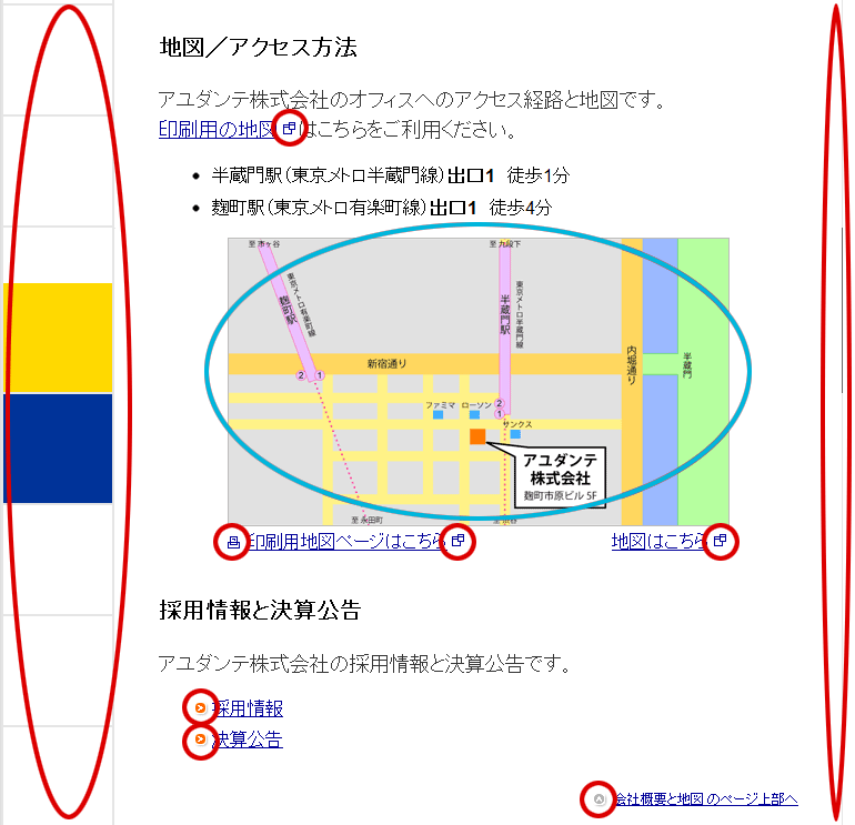 必要な画像(青)・不必要な画像(赤)をそれぞれ青と赤でマークしてみた図